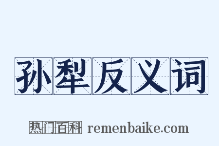 孙犁反义词是什么意思的图片